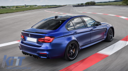 Комплект за каросерия с централни Решетки Kidney Double Stripe, подходящ за BMW 3 Series F30 (2011-2019) M3 CS Look Без фарове за мъгла-image-6077575