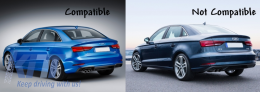 Дифузьор на Задна Броня с изпускателна система Piano Black , подходящ за Audi A3 8V Facelift Sedan Convertible (2016-2019) S3 Дизайн само за S-Line Броня-image-6077862