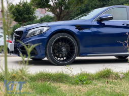Предна Броня с двоен дифузьор и ауспух, подходяща за Mercedes C-Class A205 Cabriolet C205 Купе (2014-2019)-image-6078153