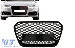 Предна Решетка , подходяща за Audi A6 C7 4G Pre-Facelift (2011-2014) RS6 Дизайн Piano Black-image-6083514