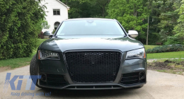 Предна Решетка подходяща за Audi A8 D4 Facelift (2014-2017) RS8 Дизайн Piano Black-image-6082189