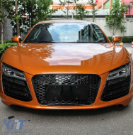 Предна Решетка подходяща за Audi R8 42 1st Generation Facelift (2013-2015) RS Дизайн Гланцирано черно-image-6082298