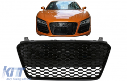 Предна Решетка подходяща за Audi R8 42 1st Generation Facelift (2013-2015) RS Дизайн Гланцирано черно-image-6082507