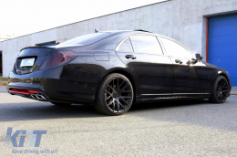 Спойлер за багажник, подходящ за Mercedes S-Class W222 (2014-2020) Спорт Задна Lip Piano Black-image-6082712