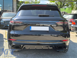 Пълен комплект за каросерия с Накрайници за ауспух Quad Хром , подходящ за Porsche Cayenne (9Y0) (2018-Up) Преобразуване в Турбо & Aero Look-image-6112840