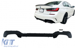 Дифузьор на Задна Броня , подходящ за BMW 3 Series G20 G28 Sedan G21 Touring (2019-up) M340i M Look Черен-image-6081468