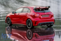 Пълен комплект за тяло с Накрайници за ауспух, подходящ за Mercedes A-Class W176 (2012-2018) Facelift A45 Дизайн-image-6081762
