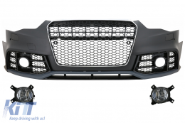image-69-Предна Броня подходяща за Audi A5 8T (2012-2016) Спорт Дизайн с Фарове за мъгла