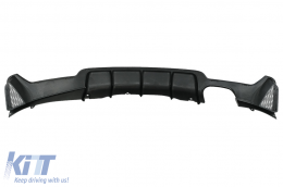 Дефузьор за задна броня , подходящ за BMW 4 Series F32 F33 F36 (2013-2019) Купе Кабрио M Design Ляво двоен изход Черен-image-6085489