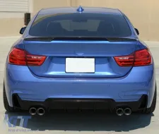 Дефузьор за задна броня подходящ за BMW 4 Series F32 F33 F36 (2013-2019) Купе Кабрио M Design Twin Double Outlet-image-6085643