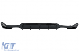 Дефузьор за задна броня , подходящ за BMW 4 Series F32 F33 F36 (2013-2019) Купе Кабрио M Design Twin Double Outlet Piano Black-image-6085521