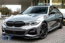 Спойлер на Предна Броня , подходящ за BMW 3 Series G20 Sedan G21 Touring (2018-up) M Sport Piano Black-image-6084664