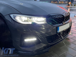 Спойлер на Предна Броня , подходящ за BMW 3 Series G20 Sedan G21 Touring (2018-up) M Sport Piano Black-image-6089773