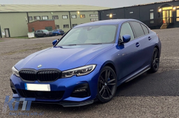 Удължение на страничните прагове , подходящи за BMW 3 Series G20 Sedan G21 Touring (2018-up) M Sport Дизайн Piano Black-image-6084858
