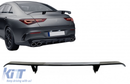 Спойлер за багажник, подходящ за Mercedes CLA Купе C118 (2019-up) Aero Package Piano Black-image-6085776