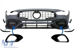 image-64-Рамки за капаци на Странични решетки , подходящи за Mercedes CLA 45 / CLA 45S X118 C118 (2019-up) Piano Black