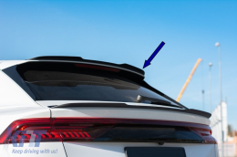 Допълнителна капачка за Антикрило , подходяща за Audi Q8 SUV (2018-нагоре) Спорт Дизайн Piano Black-image-6087020