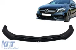 image-78-Удължаване на устните на Предна Броня , подходящо за Mercedes A-Class W176 AMG Facelift (2015-2018) Piano Black
