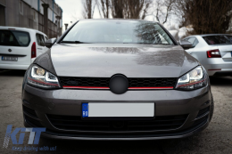 Централна Предна Решетка подходяща за VW Golf 7 VII 5G (2013-2017) Red Stripe TFSI Дизайн-image-6101474
