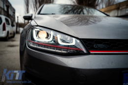 Централна Предна Решетка подходяща за VW Golf 7 VII 5G (2013-2017) Red Stripe TFSI Дизайн-image-6101475