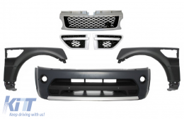 image-36-Предна Броня , подходяща за Land Range Rover Спорт L320 Facelift (2009-2013) с Централна решетка и Странични вентилационни отвори и Предни калници Автобиографичен дизайн