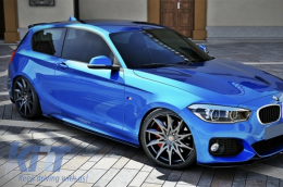 Прагове Добавка удължители за устни, подходящи за BMW 1 Series Хечбек F20 F21 (2011-2019) M-Performance дизайн Piano Black-image-6087187