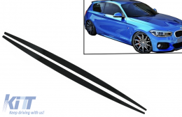 Прагове Добавка удължители за устни, подходящи за BMW 1 Series Хечбек F20 F21 (2011-2019) M-Performance дизайн Piano Black-image-6087686