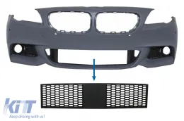 image-1-Централна Долна решетка на Предна Броня подходяща за BMW 5 Series F10 F11 M-Tech (2009-2017) за ACC