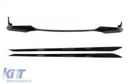 image-4-Спойлер на Предна Броня , подходящ за BMW 3 Series G20 Sedan G21 Touring (2018-up) с Удължение на страничните прагове M Sport Piano Black