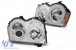 image-54-LED Headlights Tube Light suitable for Chrysler Jeep Grand Cherokee (2005-2008) Chrome