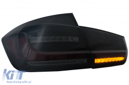 ЛЕД БАР Задни светлини , подходящи за BMW 3 Series F30 Pre LCI & LCI (2011-2019) Черен дим с Динамичен последователни светлини-image-6088387
