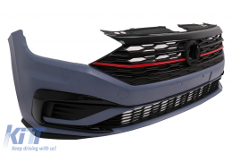 Предна Броня с Централна решетка и удължен Спойлер , подходящ за VW Jetta Mk7 (2019-2021) GLI Дизайн-image-6087513