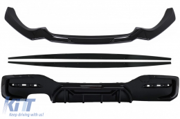 image-69-Спойлер на Предна Броня , подходящ за BMW 1 Series F20 F21 LCI (2015-2019) със Дифузьор на спойлер на задната броня и разширения на Прагове Хечбек M Sport Piano Black