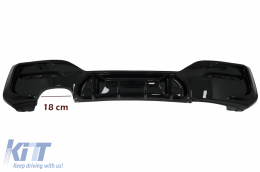 Спойлер на Предна Броня , подходящ за BMW 1 Series F20 F21 LCI (2015-2019) със Дифузьор на спойлер на задната броня и разширения на Прагове Хечбек M Sport Piano Black-image-6087541