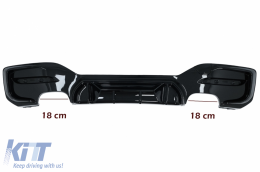 Спойлер на Предна Броня , подходящ за BMW 1 Series F20 F21 LCI (2015-2019) със Дифузьор на спойлер на задната броня и разширения на Прагове Хечбек M Sport Piano Black-image-6087559