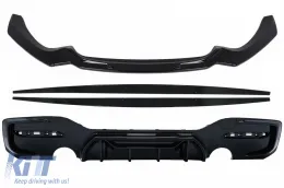 image-7-Спойлер на Предна Броня , подходящ за BMW 1 Series F20 F21 LCI (2015-2019) със Дифузьор на спойлер на задната броня и разширения на Прагове Хечбек M Sport Piano Black