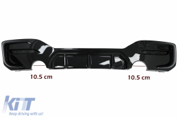 Спойлер на Предна Броня , подходящ за BMW 1 Series F20 F21 LCI (2015-2019) със Дифузьор на спойлер на задната броня и разширения на Прагове Хечбек M Sport Piano Black-image-6087662