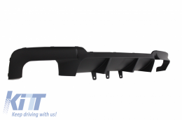 Въздушен дифузьор с двоен изход, подходящ за BMW F10 5 Series (2011-2017) M Design с Накрайници за ауспух Piano Black-image-6087674