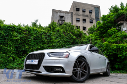 Капаци за Халогени подходящи за Audi A4 B8 Facelift (2012-2015) RS4 Дизайн Черен-image-6094138