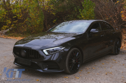 Централна решетка Подходящ за Mercedes CLS-Class C257 (2018-up) GTR Дизайн Piano Black-image-6098171