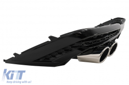 Въздушен дифузьор на Задна Броня , подходящ за Audi A5 F5 Facelift S-Line (2020-Up) Piano Black-image-6091585