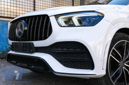 Предна Централна решетка , подходяща за Mercedes GLE SUV W167 V167 GLE Купе C167 Спортен пакет (2019-Up) GTR Panamericana Дизайн All Черен-image-6098269