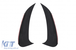 Клапани на страничните перки на Задна Броня , подходящи за Mercedes C Class W206 Спортна линия (2021-Up) Piano Black-image-6091352