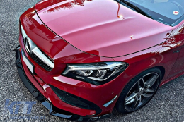Удължение на Спойлер на Предна Броня , подходящо за Mercedes CLA C117 X117 Спортна линия (2016-2018) Piano Black-image-6106801