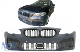 Предна Броня с централни Решетки подходяща за BMW 5 Series F10 F11 (2011-2017) M5 2020 Стил-image-6091090