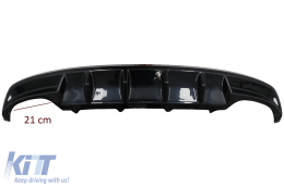 Въздушен дифузьор на Задна Броня , подходящ за Skoda Octavia III 5E Sedan Wagon (2013-2019) Piano Black-image-6089830