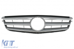 Предна Решетка , подходяща за Mercedes C-Class W204 S204 Лимузина Комби (2007-2014) Спорт Сребърен-image-6091378
