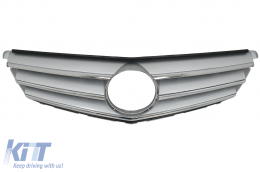 Предна Решетка , подходяща за Mercedes C-Class W204 S204 Лимузина Комби (2007-2014) Спорт Сребърен-image-6091379