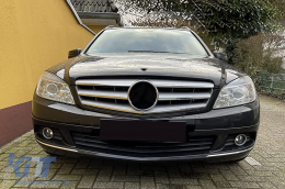 Предна Решетка , подходяща за Mercedes C-Class W204 S204 Лимузина Комби (2007-2014) Спорт Сребърен-image-6091902