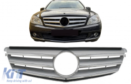 Предна Решетка , подходяща за Mercedes C-Class W204 S204 Лимузина Комби (2007-2014) Спорт Сребърен-image-6092044